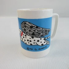 1992 VPR Vermont Public Radio Artist Mug Designed By Stephen Huneck VT Dog Art
