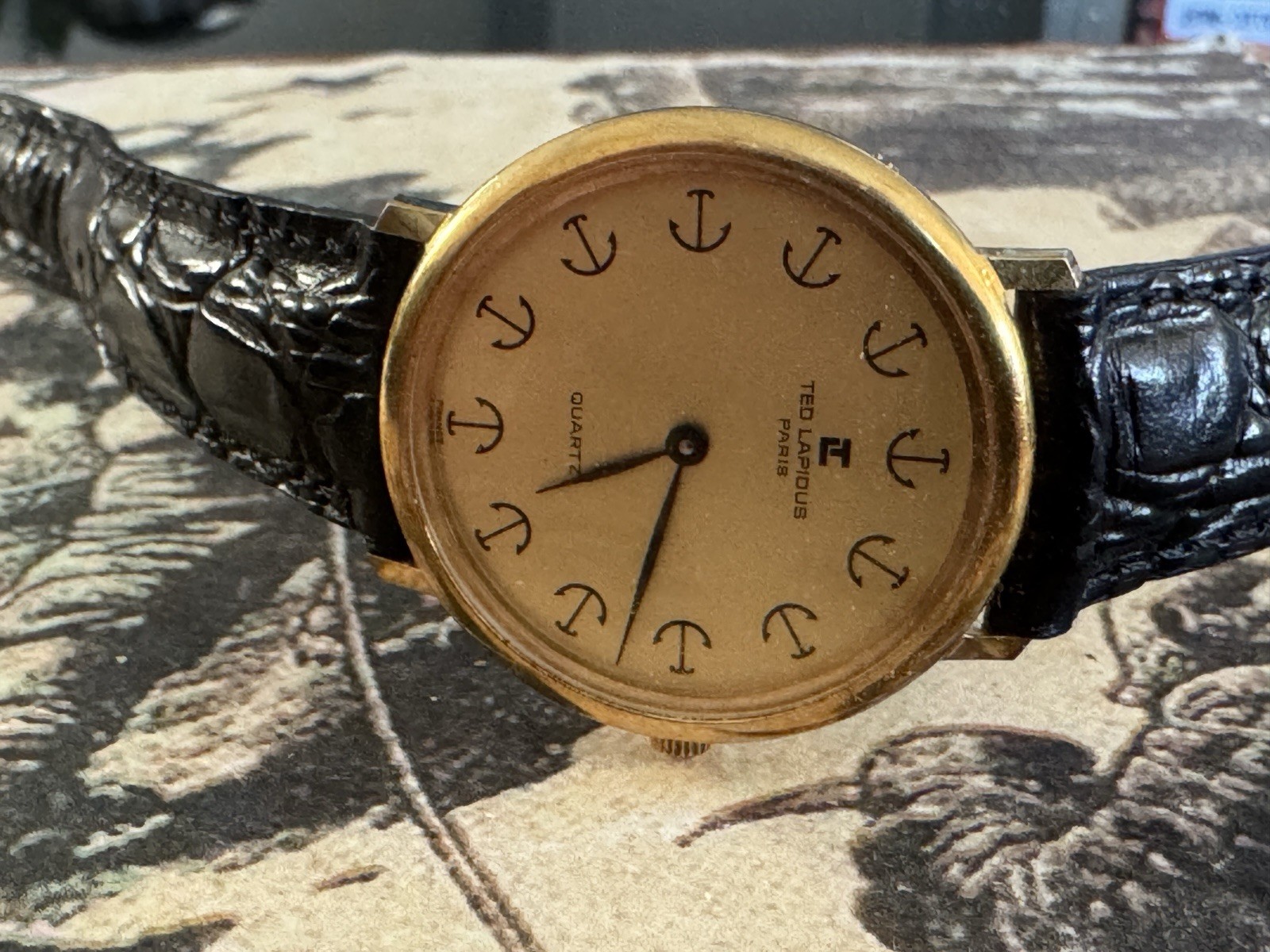 17 Ted Men’s 35mm Quartz Jewel RARE Swiss Watch Vintage Black  Lapidus 1960s - vintagewatches.pk