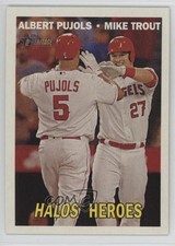 2016 Topps Heritage High Number Combo Cards Mike Trout Albert Pujols #CC-4 05k6