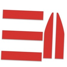Pack of 5 Pcs Bumper Car Trunk Reflective Strips  Car Rear Reflective Red