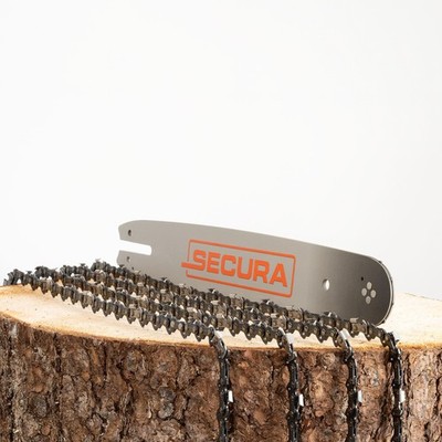 4x Sägekette + Schwert SECURA 35cm 50 TG 3/8 1,1mm für Stihl MS170 180 Motorsäge