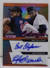2024 LEAF VIVID BERT BLYLEVEN AND JEFF REARDON ORANGE /3 DUAL AUTO TWINS 