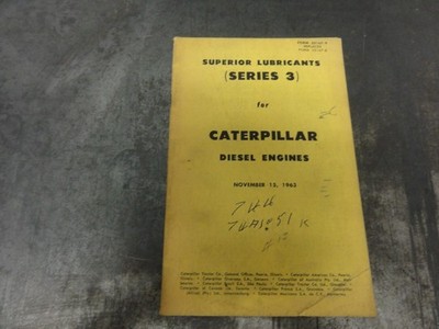 Caterpillar CAT Superior Lubricants (Series 3) for Diesel Engines Manual