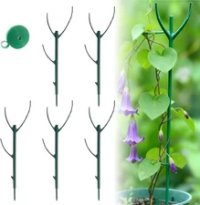 5 Pack Stackable Plant Support Stakes,Plant Cage Support Rings,Climbing Plants S