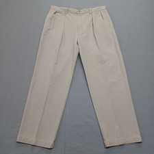 Vtg Polo Ralph Lauren Andrew Pants Mens 38x30 Chino Pleated Straight Fits 36x29