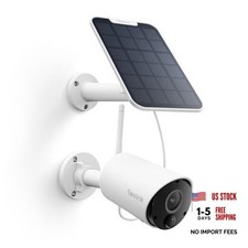 Argus Eco Solar Panel 2K 5MP Solar Security Camera Outdoor for Home White