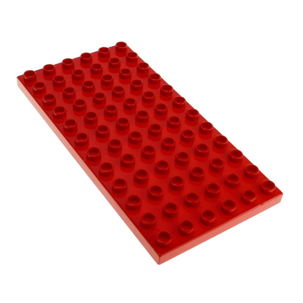 1x Lego Duplo Building Plate B-Ware worn 6x12 Red Base Plate 6100457 4196