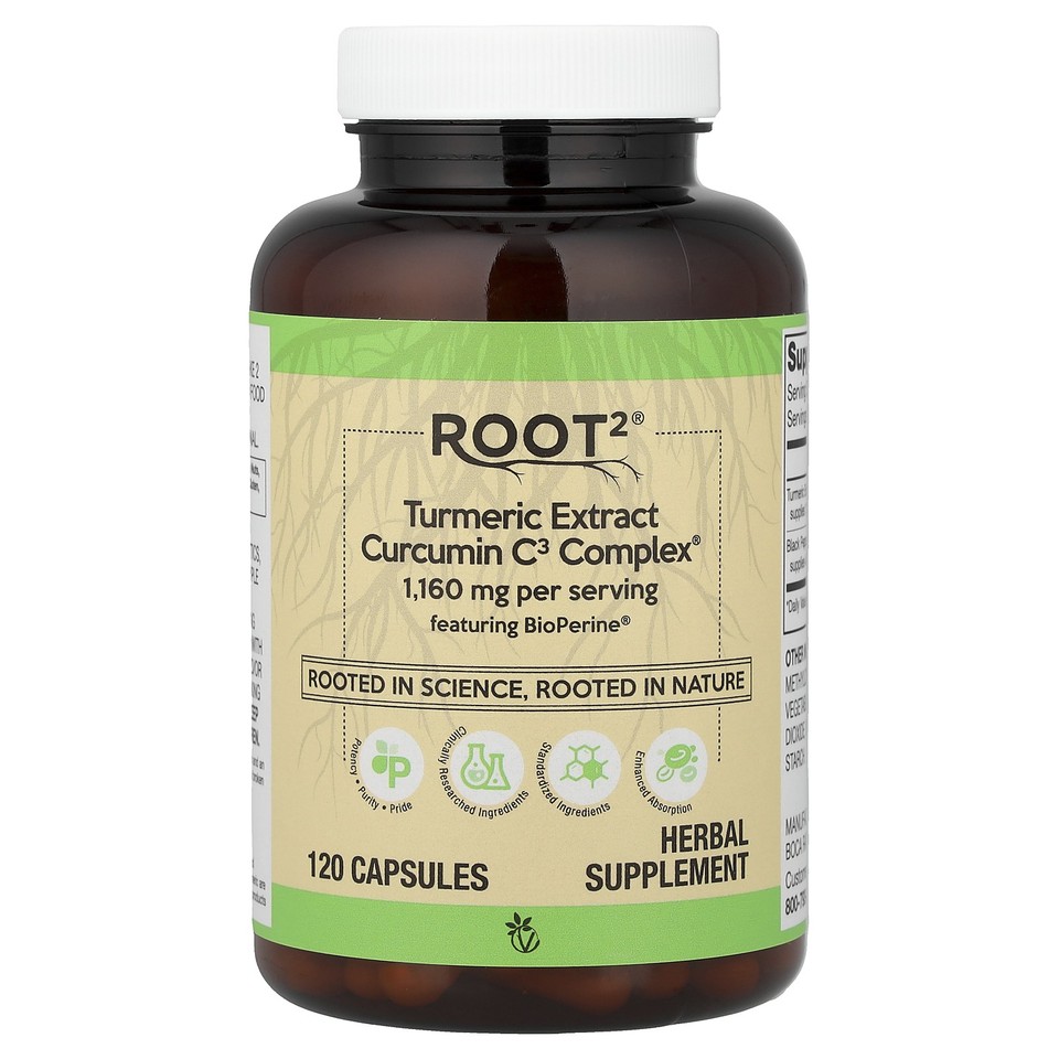 Root2®, Turmeric Extract Curcumin C3 Complex®, 120 Capsules