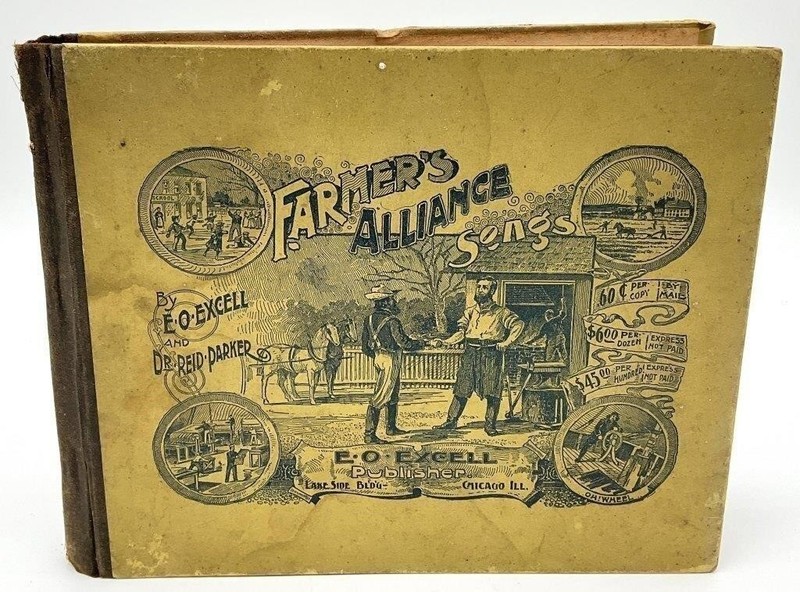 RARE HARD TO FIND Folk Songs Book, Farmer's Alliance Songs 1890