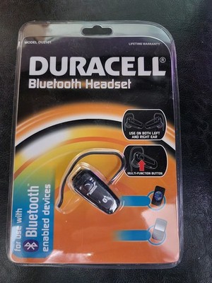 Duracell Brand Wireless Bluetooth Headset - Left or Right Ear - New Sealed -