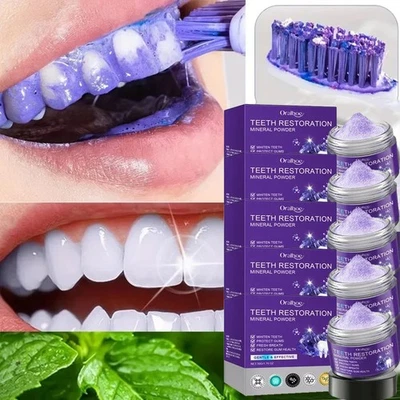 ORALHOE 1-5Pack Dental Restoration Mineral Powder, Mineral Tooth Powder, Teeth Whitening