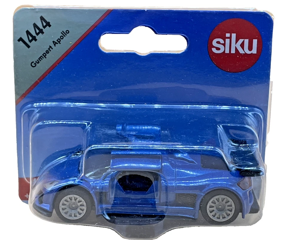 Coche Diecast Gumpert Apollo SIKU 1:55 Azul Modelo Euro Blister Cardado 1:64 Coleccionar Foto 2 de 4