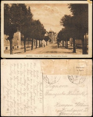 Görz Gorizia Gorica  Straßen Viale XXIV Maggio e Palazzo della Dogana 1922