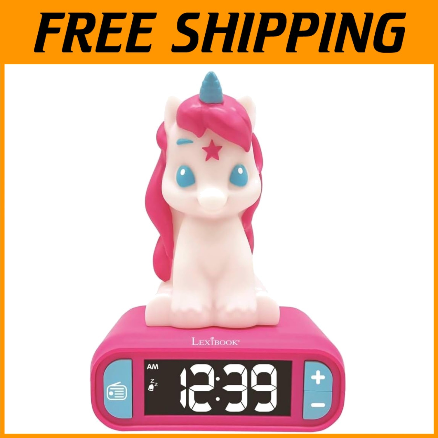 Magical Unicorn Digital Alarm Clock for Children - Adjustable Volume & Sounds