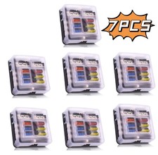 7x12V Blade Fuse Box Block Holder 6 Way Car Boat Power Distribution Panel Board