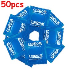 50PC Latex Condoms Bulk Pack Ultra Thin Extended Pleasure Extra Time Sex Delay