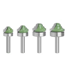 4pcs Edge Router Bit Set with Bearing for Wood Milling and Hobbing Line Cutter