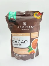 NAVITAS Organics Unsweeted 100% CACAO POWDER 16 oz 454 g Plant Based Superfood