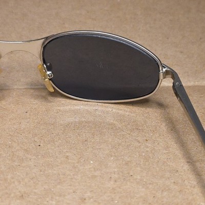 VTG Y2K Oakley A Wire Silver Ice Iridium Blue Lenses Sunglasses