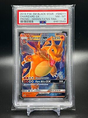 Pokemon SM11.5 Hidden Fates Gx Tin- Charizard + 1 of 3 Foil