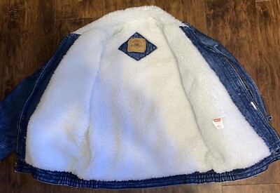 80's Levi's 75409-4817 Denim Boa Jacket Vtg 80's Levi's Wms S Sherpa Lined Denim Jean Jacket 75409-4817