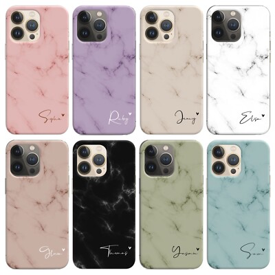 Personalisierte Handy Hülle für iPhone 11 12 13 14 15 16 Individueller Name Silikon Cover