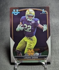 Logan Diggs 1st Rookie RC 2022 Bowman Chrome U University Card #38 Notre Dame