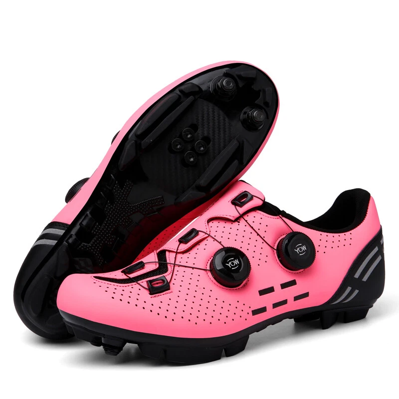 Zapatos de ciclismo MTB para hombre autobloqueantes de carbono calzado de bicicleta de montaña tacos SPD Foto 3 de 4