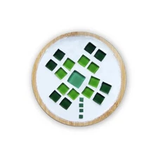 I DO Mosaic Tile Tea Coaster DIY Kit Circular Round Four-Leaf Clover NWT 229633