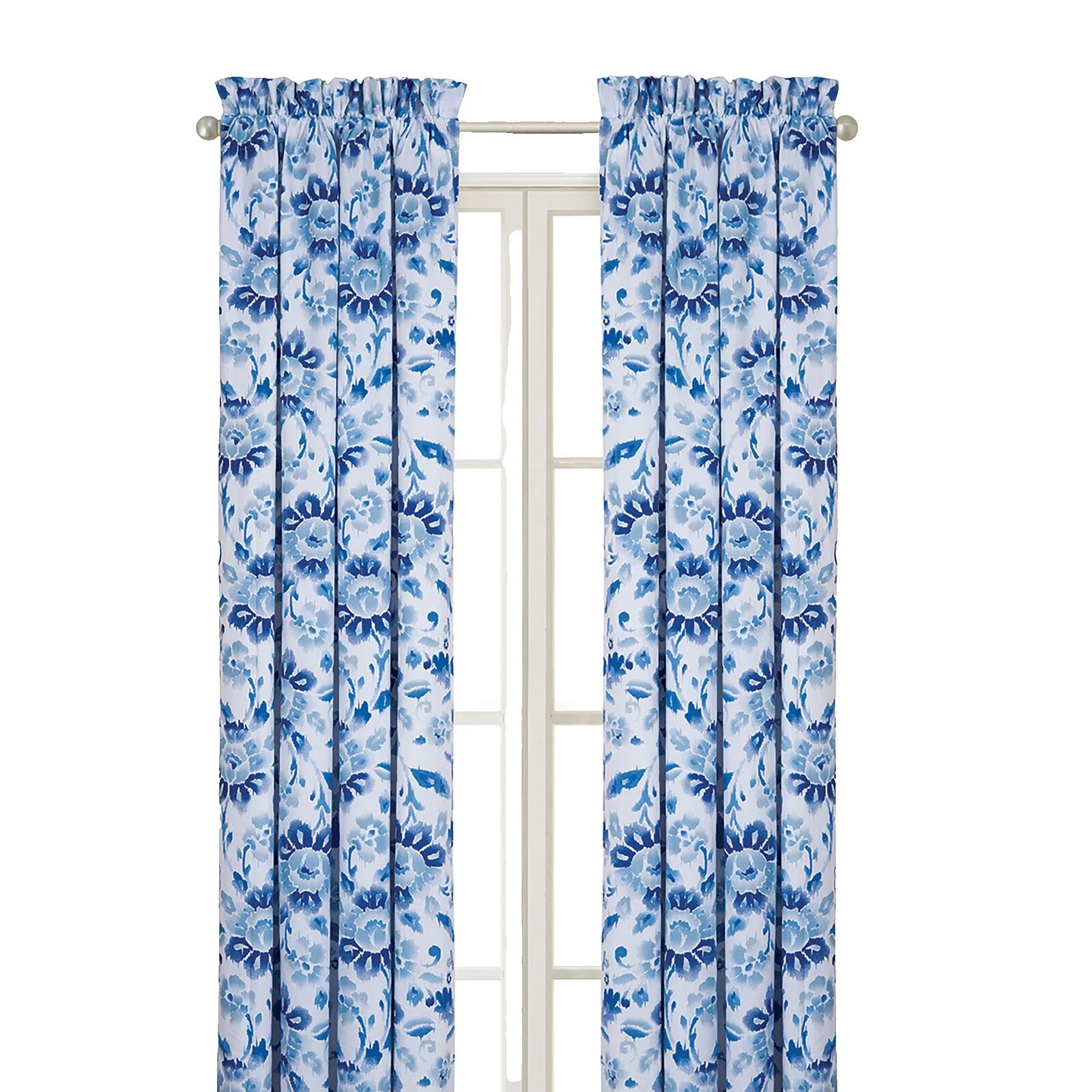 Ventana Floral Cortinas plisadas