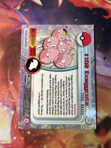Exeggcute Card Foil Topps Chrome 2000 TV #102 ✨🔥SHIPS FAST💨RARE💎 - Picture 9 of 15