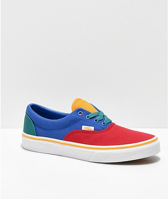 vans era red and blue