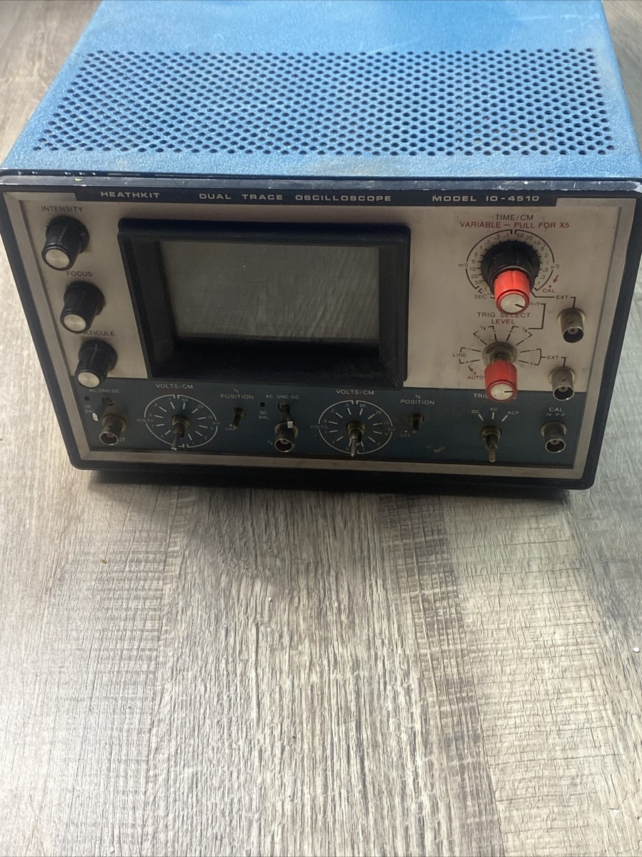 HEATHKIT DUAL TRACE OSCILLOSCOPE MODEL IO-4510 (untested/power On