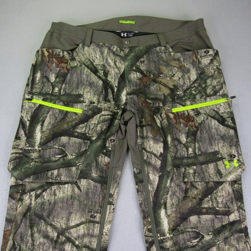 Under Armour Pants Men 3XL Green Scent Control Infrared Softshell Camo Treestand - Picture 2 of 15