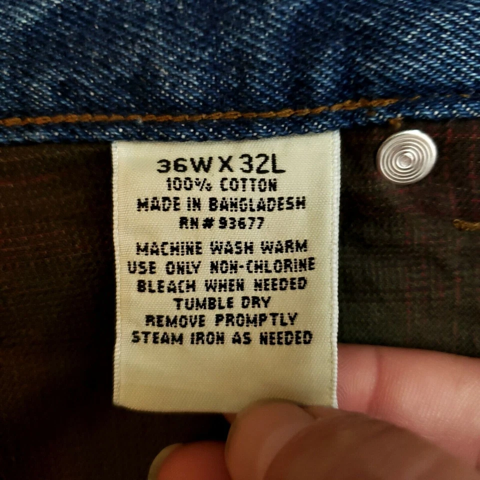 Синие джинсы St. John's Bay 36x32 с фланелевой подкладкой сверхпрочные джинсовые рабочие брюки - Изображение 3 из 4