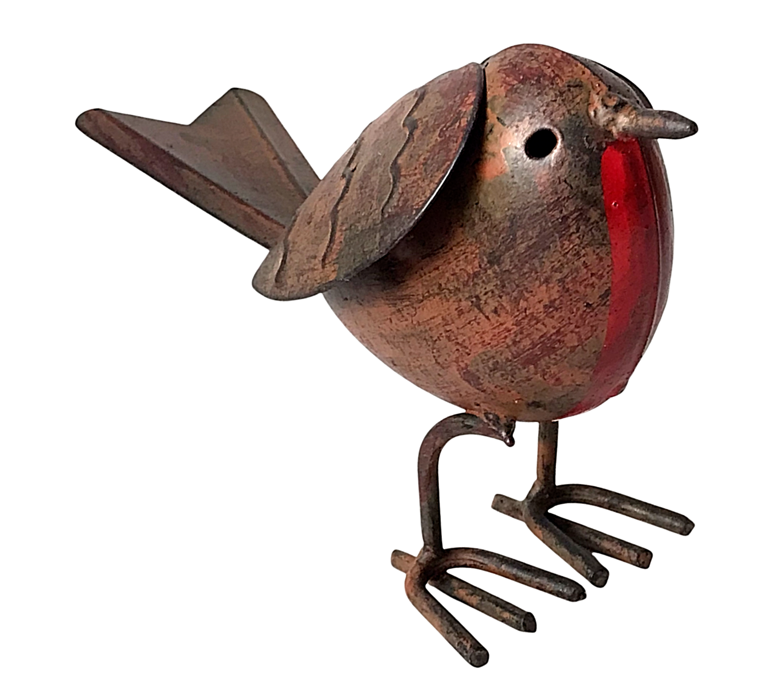 Metal Robin garden ornament decoration quirky unusual novelty bird