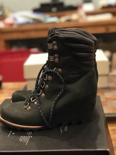 conquest waterproof leather wedge boot