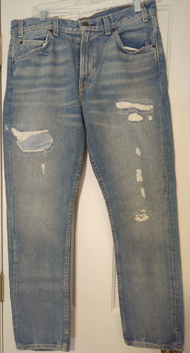 Levi’s 505C Cropped Distressed Jeans Women’s Size 30 Orange Tab NWT Slim Straigh - Picture 5 of 18