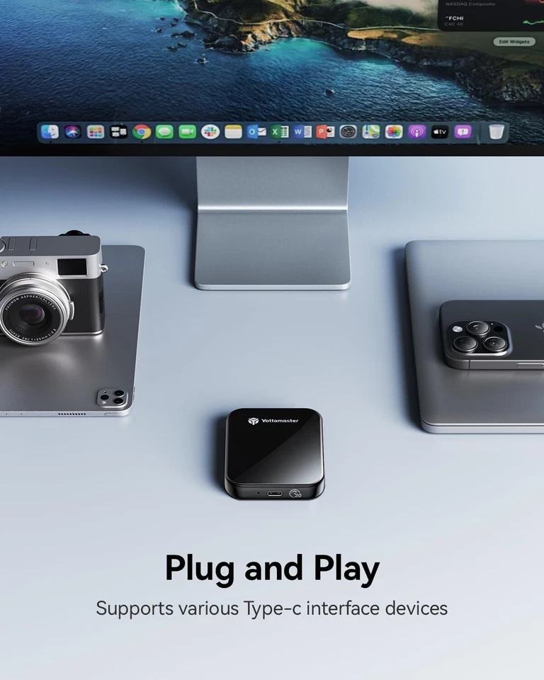 Unidad de estado sólido portátil SSD externa USB 3.2 Gen 2x2 hasta 2000 MB/s magnética Foto 2 de 4