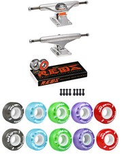 Independent Trucks Skateboard 83A Cruiser Ruedas PAQUETE Huesos Rojos Rodamientos