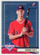 2019 Panini USA Baseball Stars & Stripes Connor Scott Longevity #75