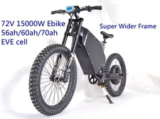 CHUN Stealth Bomber E-Bike POWER 15000W PEAK 72V 70ah(Speed 130km/h) 21'' Wheels
