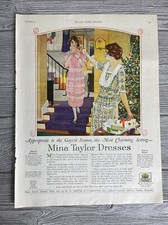 mina taylor dresses 1921 vtg print ad christmas gayest season women in dresses