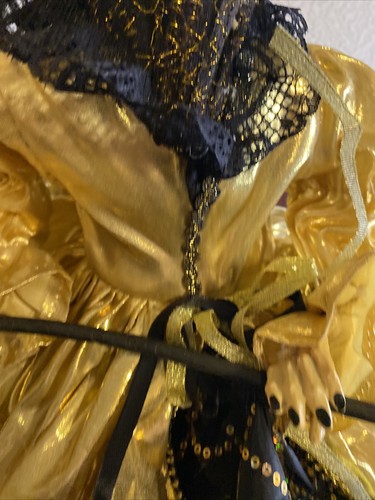 Halloween Witch 26” Detailed Realistic Resin Victorian Style Doll Sitting Prop - Picture 10 of 24