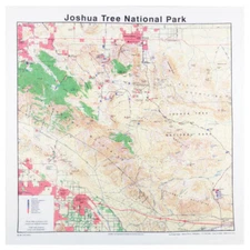 Printed Image Joshua Tree National Park Bandanna 22" x 22" Topographical Map