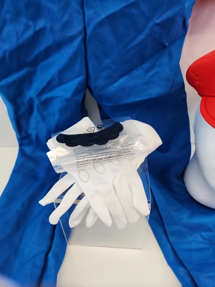 Disfraz de Super Mario Brothers de lujo para niños talla M 7-8 sombrero guantes escondite incl. Foto 2 de 4