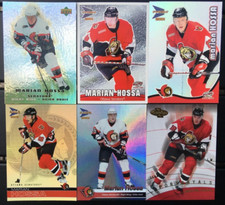 Marian Hossa lot of 6 hockey cards including 5 McDonalds 1 insert