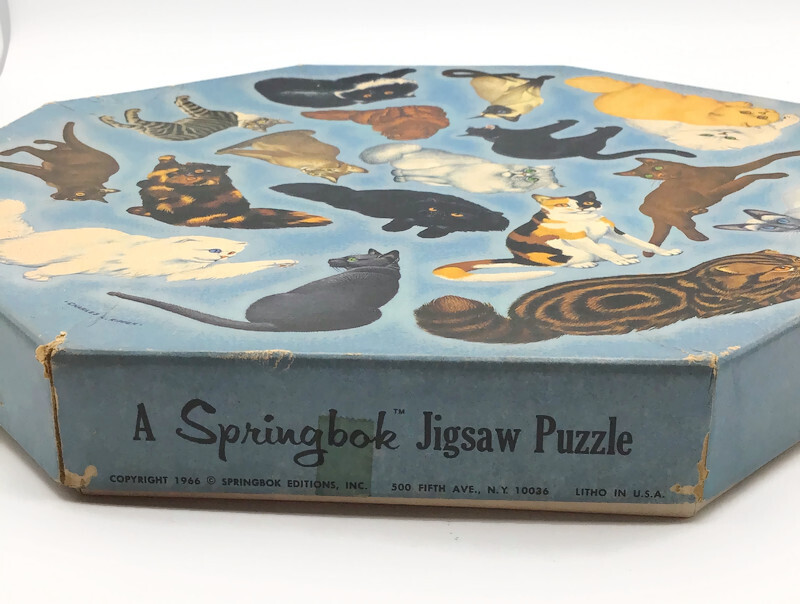 1966 Vintage Springbok SHOW CAT PANORAMA Okta-Puzzle 500 Pc