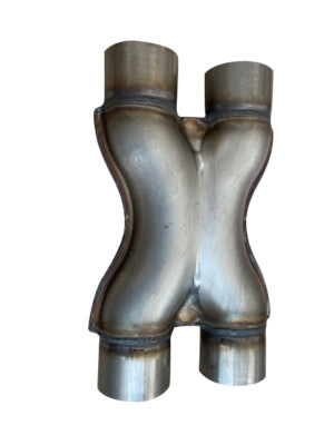 2,5'' 63mm Auspuff X Rohr Abschnitt Trennwand hochwertig T304 Edelstahl V6 V8