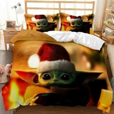 The Mandalorian Yoda Quilt Duvet Cover Bedding Set Single Double King Size 2Pcs